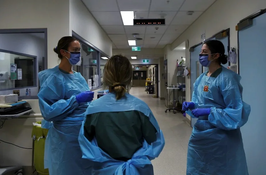 Nurses Wearing Blue Colour PPE-Medical Equipment